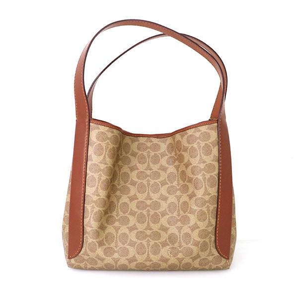 コーチ COACH シグネチャー ブラウン PVC レザー トートバッグ 