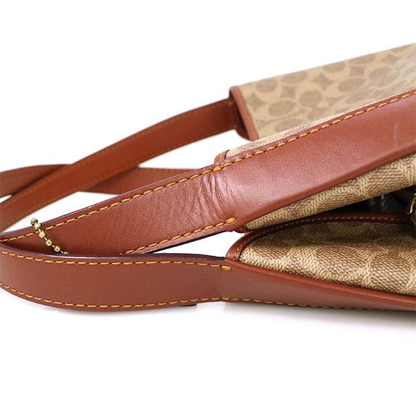 コーチ COACH シグネチャー ブラウン PVC レザー トートバッグ