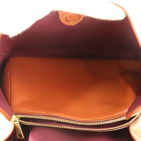 コーチ COACH シグネチャー ブラウン PVC レザー トートバッグ