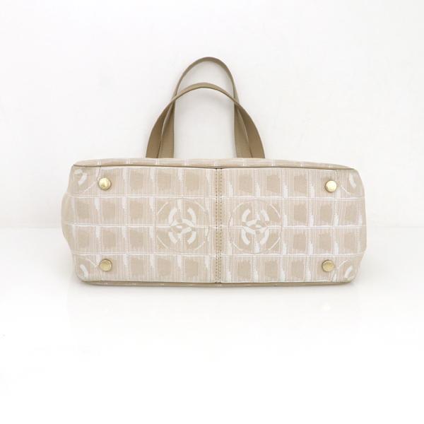 シャネル CHANEL ベージュ ナイロン レザー ニュートラベルライン 
