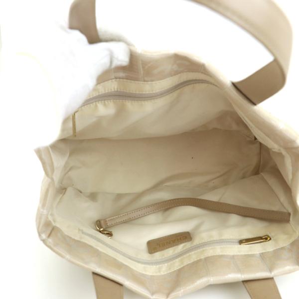 シャネル CHANEL ベージュ ナイロン レザー ニュートラベルライン 