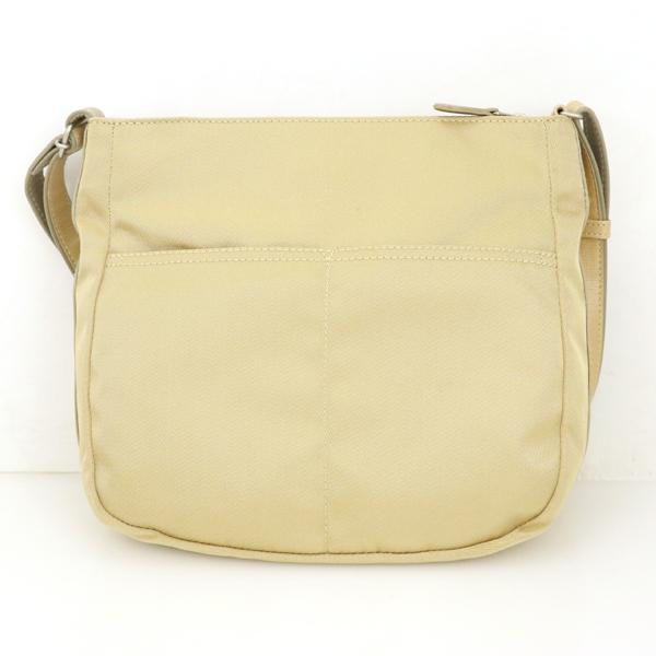 イビサ IBIZA ライトベージュ クリーム色 ナイロン ショルダーバッグ  