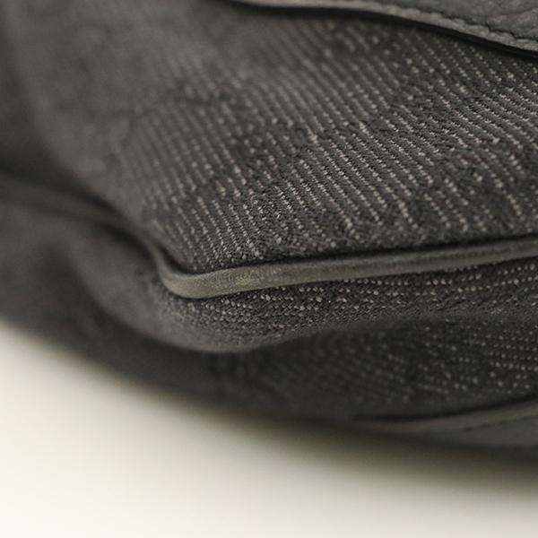 グッチ GUCCI ブラック 黒 GGキャンバス レザー アビー ショルダー