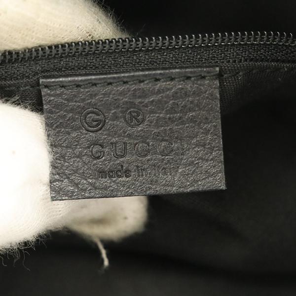 グッチ GUCCI ブラック 黒 GGキャンバス レザー アビー ショルダー