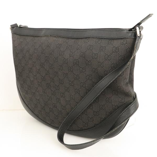 グッチ GUCCI GG柄 ブラック 黒 GGキャンバス レザー ショルダーバッグ 