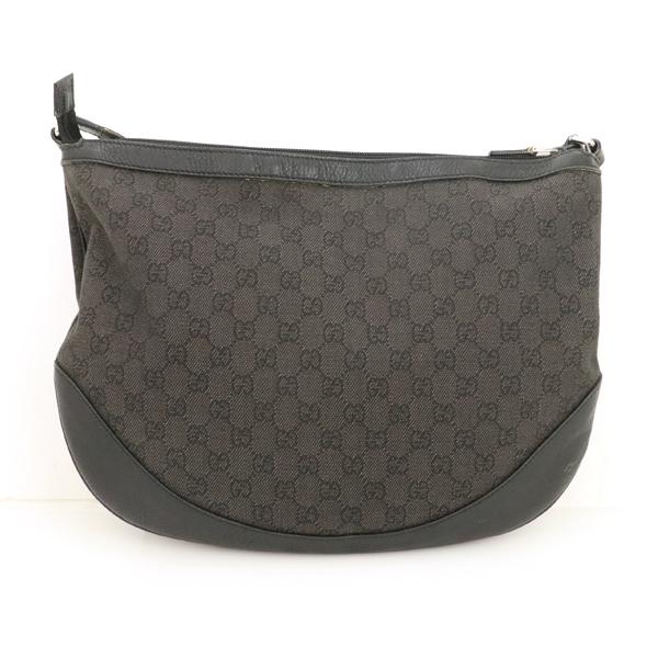 グッチ GUCCI GG柄 ブラック 黒 GGキャンバス レザー ショルダーバッグ