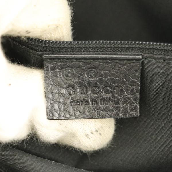 GUCCI グッチ バッグ GG柄 キャンバス&レザー ブラック GGキャンバス グッチ トートバッグ 203419 レザー ブラック GUCCI