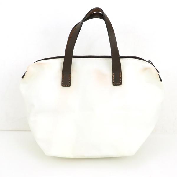 Herve Chapelier白トートバッグ昨年夏購入　中古美品エルベシャプリエ エルベシャプリエ Herve Chapelier ホワイト 白 ブラウン 茶