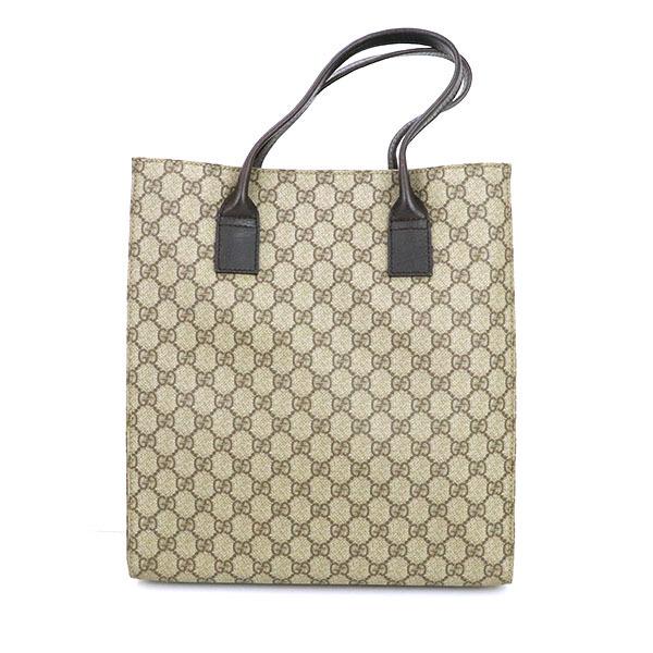 グッチ GUCCI GGスプリーム ベージュ ダークブラウン 茶 PU グッチ GUCCI GGスプリーム ベージュ ダークブラウン 茶 PU