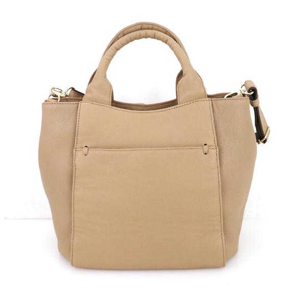 イビサ IBIZA ピンクベージュ レザー 2wayバッグ ハンドバッグ