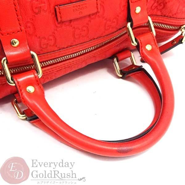 GUCCI グッチ 362720 ボストンバッグ シマ GG柄 赤系 レザー GUCCI グッチ 362720 ボストンバッグ シマ GG柄 赤系 レザー