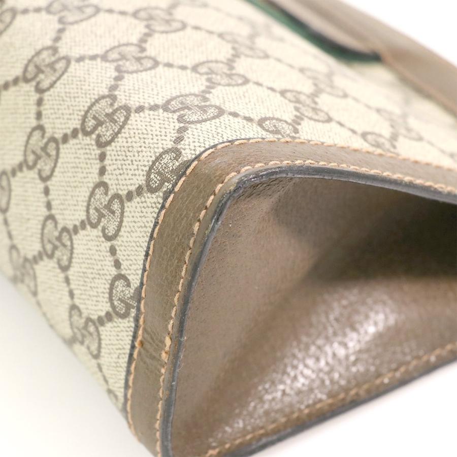 グッチ GUCCI シェリー ブラウン PVC レザー オールドグッチ セカンド