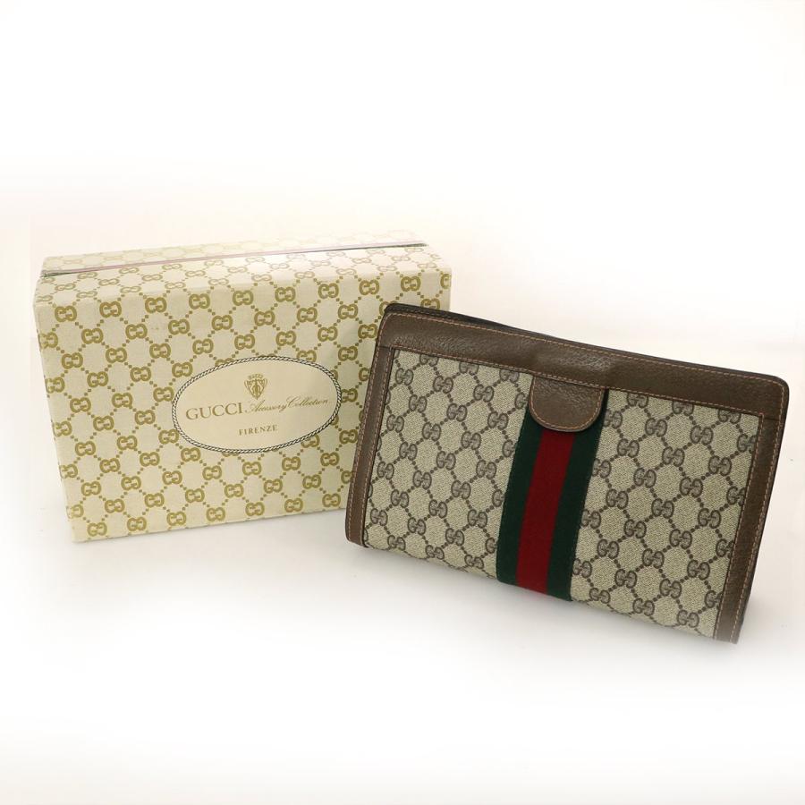 グッチ GUCCI セカンドバッグ シェリー オールドグッチ ブラウン グッチ GUCCI シェリー ブラウン PVC レザー オールドグッチ セカンド