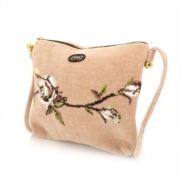 フェイラー FEILER ピンクベージュ パイル ポシェットショルダー