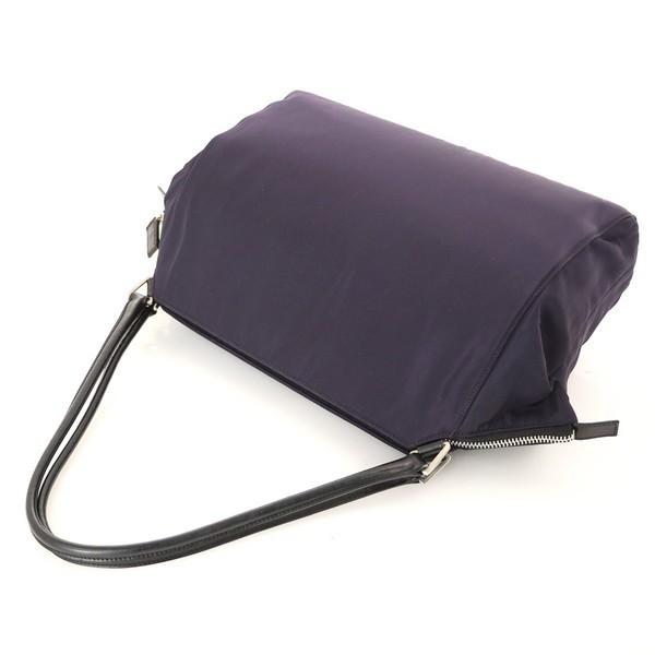 プラダ PRADA ネイビー ナイロン レザー B11093 ハンドバッグ