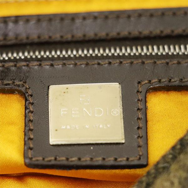 フェンディ FENDI ブラウン ズッカ柄 ウール マンマバケット 木の実 