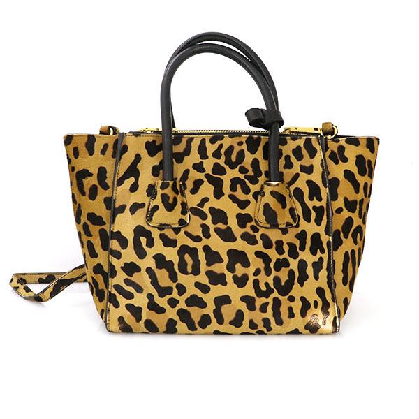 PRADA ショルダーバッグ ハラコ ヒョウ柄 レオパード
