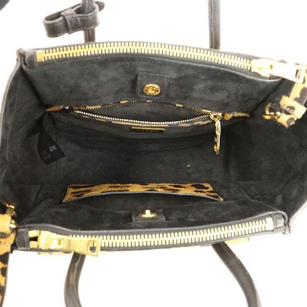 プラダ PRADA レオパード ヒョウ柄 ブラック 2wayバッグ BN2625