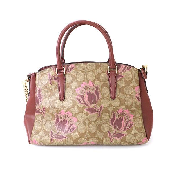 コーチ COACH フローラルプリント ボルドー 花柄 PVCレザー コーチ COACH フローラルプリント ボルドー 花柄 PVCレザー
