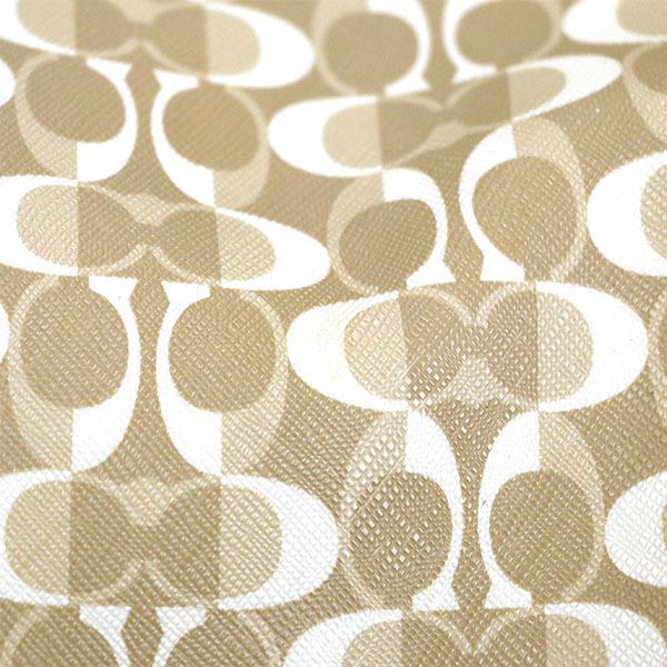 コーチ COACH シグネチャー ベージュ ブラウン PVC トートバッグ