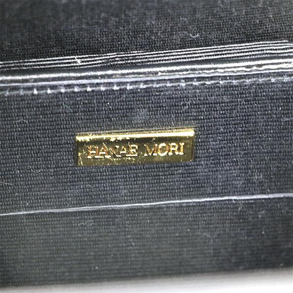ハナエモリ HANAE MORI ブラック リボン レザー パーティー ハナエモリ HANAE MORI ブラック リボン レザー パーティー