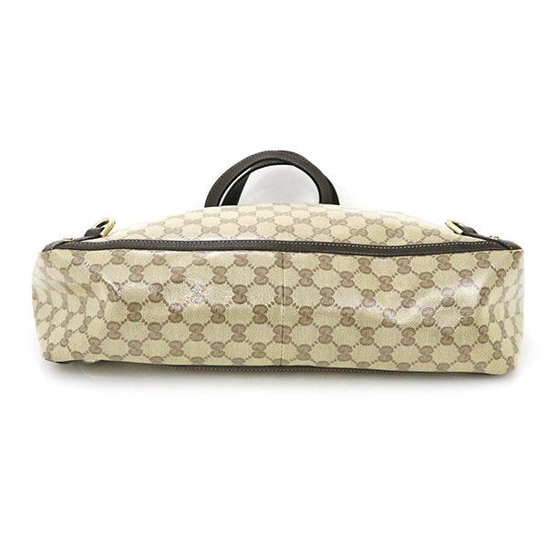 グッチ　トートバッグ　クリスタル　肩掛け可　GGキャンバス　ブラウン　ベージュ グッチ GUCCI GGクリスタル ベージュ ブラウン GG柄