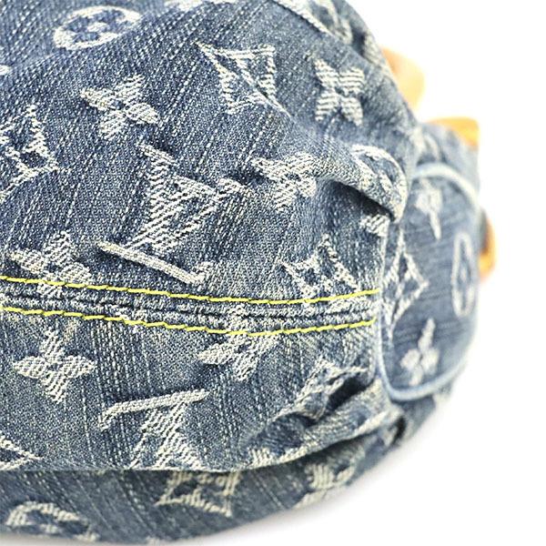 ルイヴィトン LOUIS VUITTON ブルー モノグラム デニム プリーティ