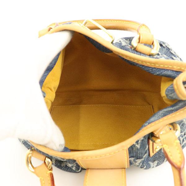 ルイヴィトン LOUIS VUITTON ブルー モノグラム デニム プリーティ