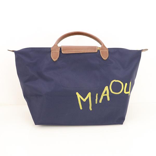 ロンシャン LONGCHAMP ネイビー 紺 猫 動物 ナイロン レザー ロンシャン LONGCHAMP ネイビー 紺 猫 動物 ナイロン レザー