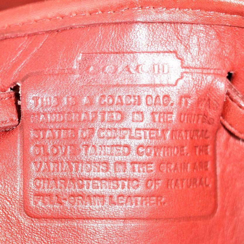コーチ COACH エンジ レザー 巾着 9984 ショルダーバッグ レディース