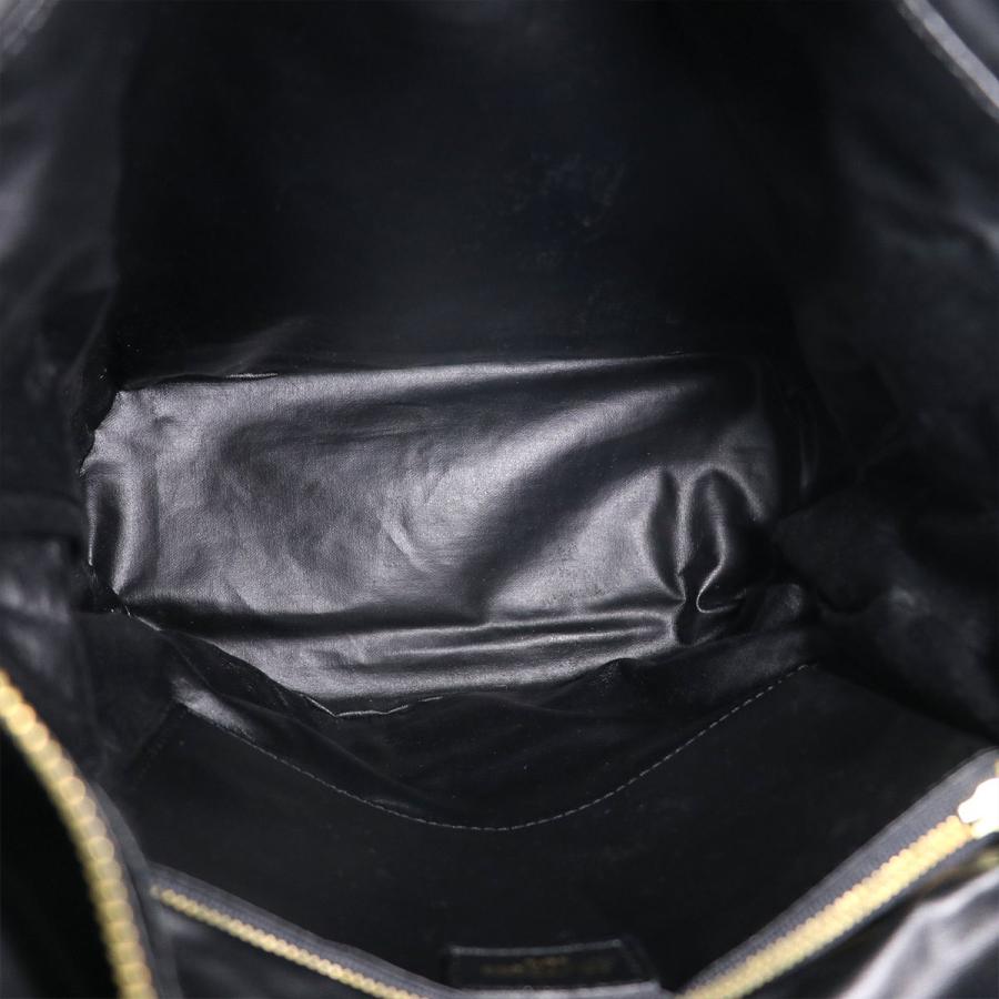 クレージュ Courreges ブラック レザー トートバッグ レディース 【mo