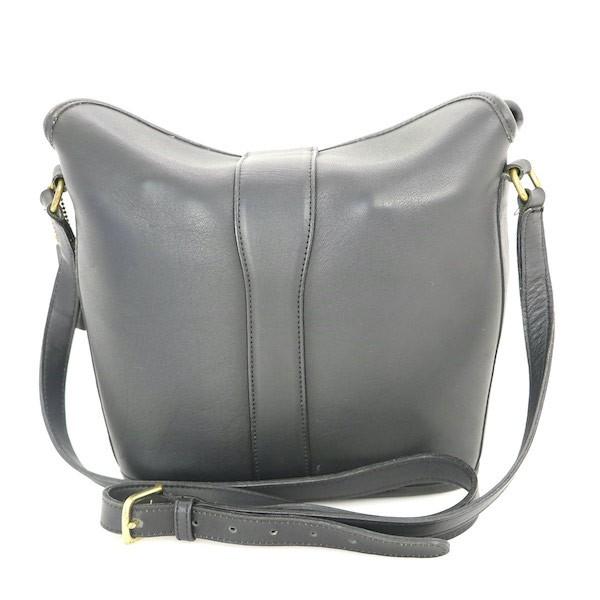 コーチ COACH ブラック レザー ショルダーバッグ 9948 ターンロック