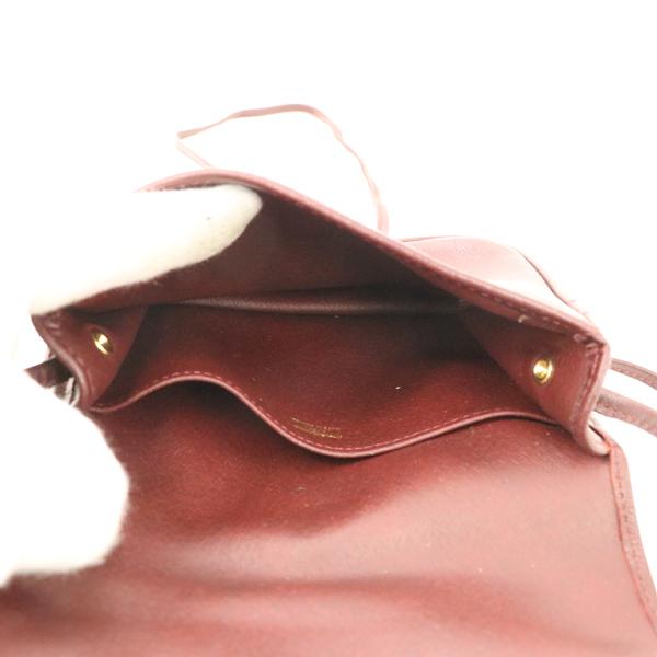 ロンシャン LONGCHAMP ワインレッド レザー ミニショルダーバッグ 