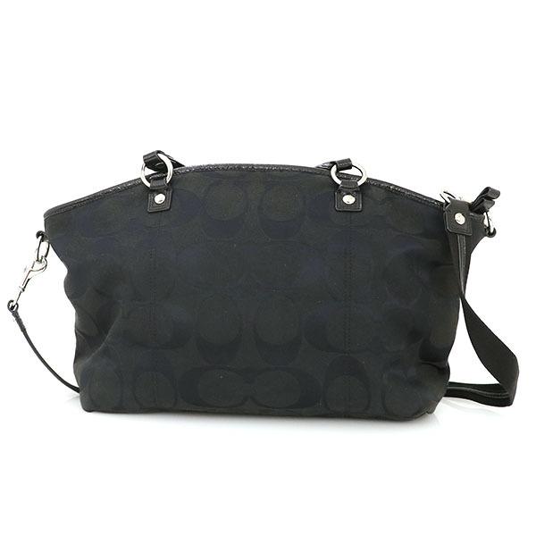 COACH ハンドバッグ シグネチャー ターンロック キャンバス ブラック コーチ COACH シグネチャー ブラック キャンバス エナメル 2wayバッグ