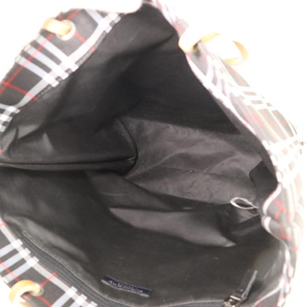バーバリー BURBERRY ノバチェック ブラック ナイロン レザー トート