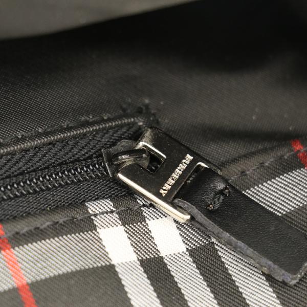バーバリー BURBERRY ノバチェック ブラック ナイロン レザー トート
