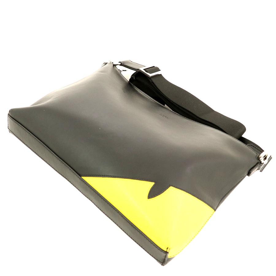 フェンディ FENDI モンスター ブラック × イエロー レザー ショルダー