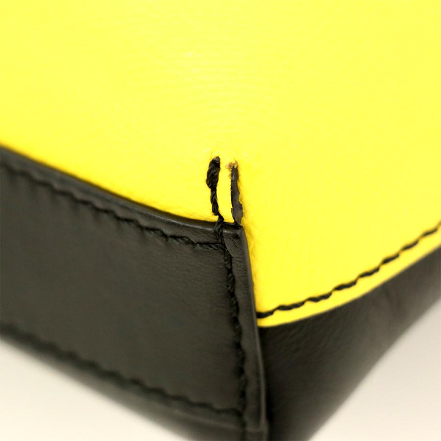 フェンディ FENDI モンスター ブラック × イエロー レザー ショルダー