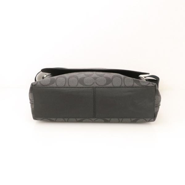 新品未使用 タグ付き PVC シグネチャー ハンドバッグ ブラック グレー コーチ COACH シグネチャー チャコールグレー ブラック レザー PVC