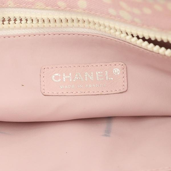 シャネル CHANEL ピンク ブラック 黒 キャンバス パイル生地 ハイ