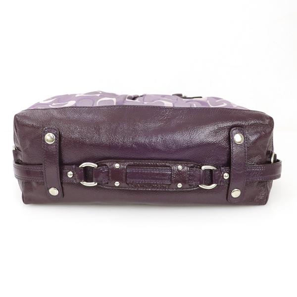 コーチ COACH シグネチャー バイオレットマルチ PVC レザー 2wayバッグ
