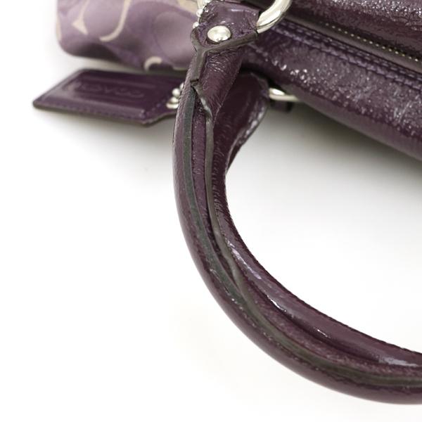 コーチ COACH シグネチャー バイオレットマルチ PVC レザー 2wayバッグ