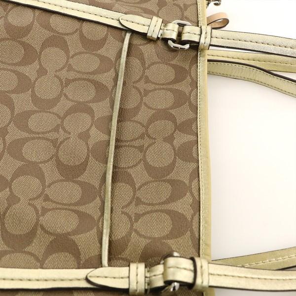コーチ COACH シグネチャー PVC×レザー ブラウン ゴールド コーチ COACH シグネチャー PVC×レザー ブラウン ゴールド