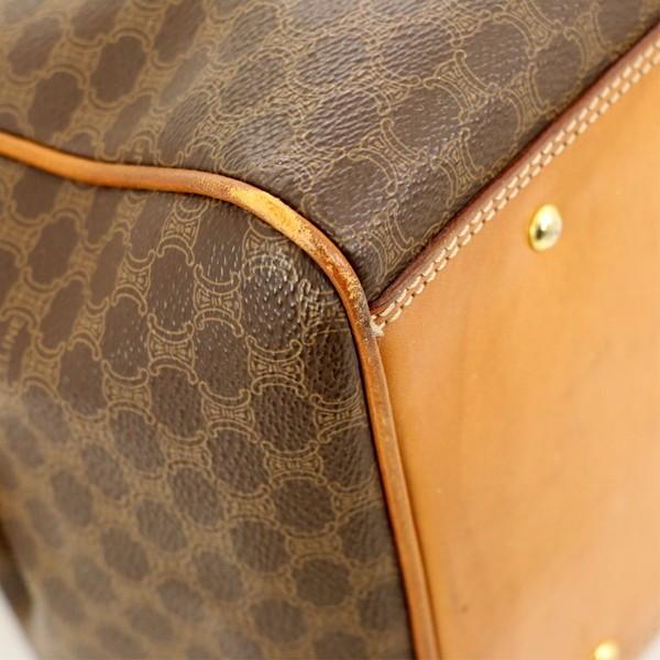 セリーヌ CELINE マカダム柄 PVC×レザー オールドセリーヌ ボストン