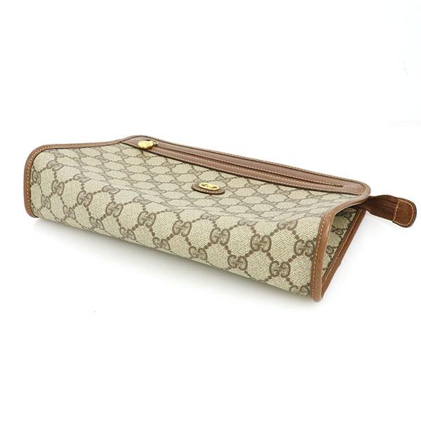 グッチ GUCCI GG柄 ベージュ ブラウン PVC レザー オールド グッチ GUCCI GG柄 ベージュ ブラウン PVC レザー オールド