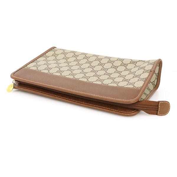 グッチ GUCCI GG柄 ベージュ ブラウン PVC レザー オールド グッチ GUCCI GG柄 ベージュ ブラウン PVC レザー オールド