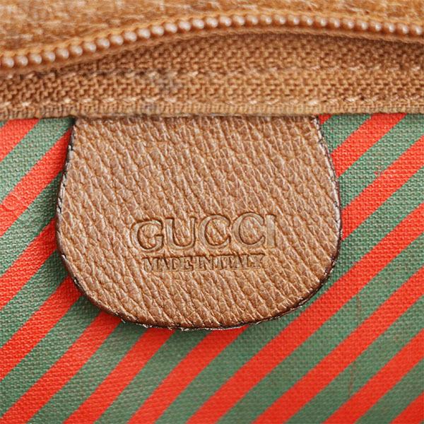 グッチ GUCCI GG柄 ベージュ ブラウン PVC レザー オールド グッチ GUCCI GG柄 ベージュ ブラウン PVC レザー オールド