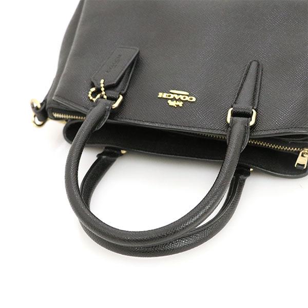 コーチ COACH ミニセージ ブラック レザー 2way ハンドバッグ コーチ COACH ミニセージ ブラック レザー 2way ハンドバッグ