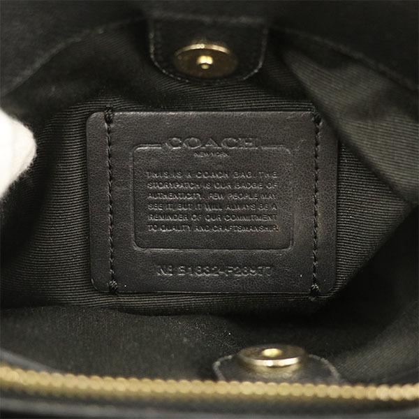 コーチ COACH ミニセージ ブラック レザー 2way ハンドバッグ コーチ COACH ミニセージ ブラック レザー 2way ハンドバッグ