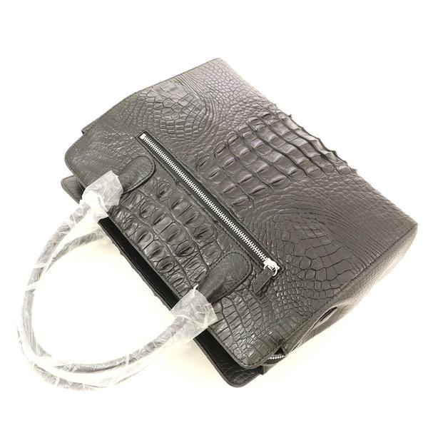 ロダニア RODANIA ブラック クロコダイル ハンドバッグ 3002L 牛革